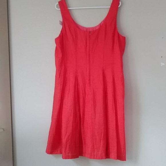 Aditi Lined Coral Dress Plus Size 16 - Picture 8 of 12